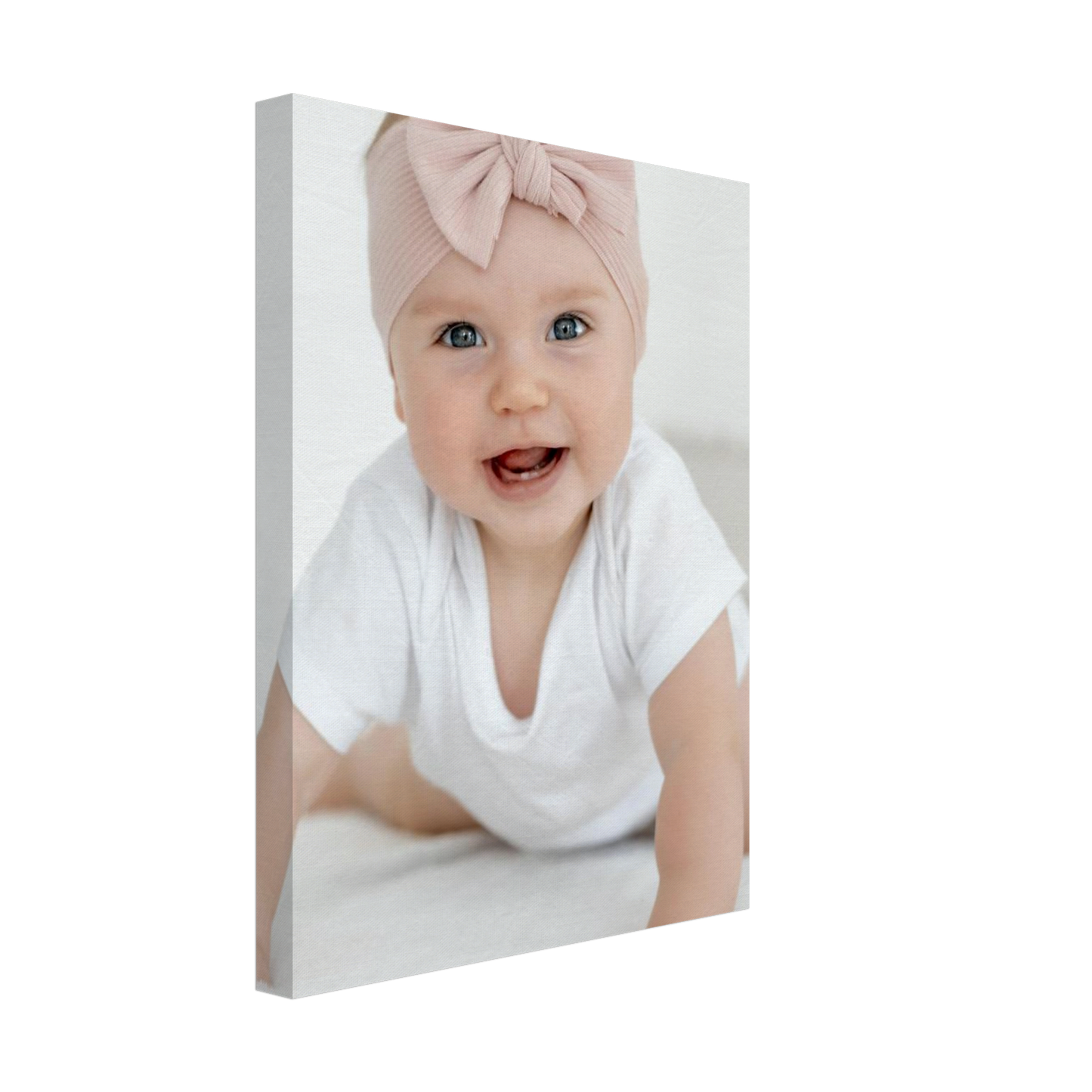Baby Fotoleinwand Hochformat 30x40cm dicker Rahmen minimalistisches Design - Klassische Größe für Porträtfotos