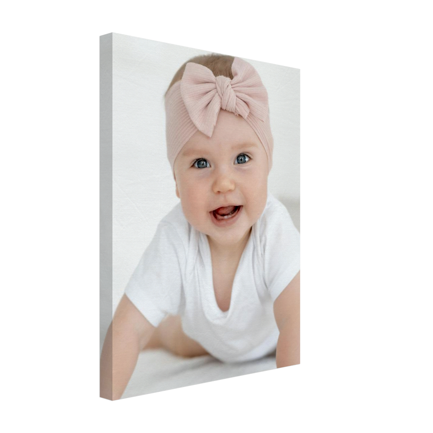 Baby Fotoleinwand Hochformat 30x40cm dünner Rahmen minimalistisches Design - Stilvolle Wanddekoration für Babyporträts