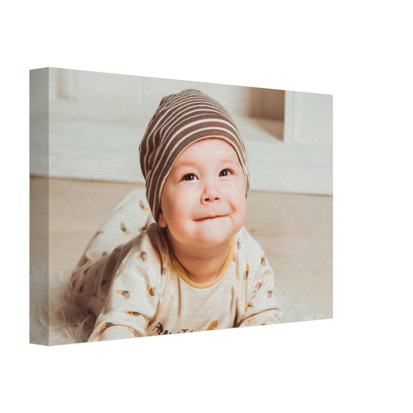 Familien Fotoleinwand Querformat 20x30cm dünner Rahmen minimalistisches Design - Kompakte Wandkunst für Bildergalerien