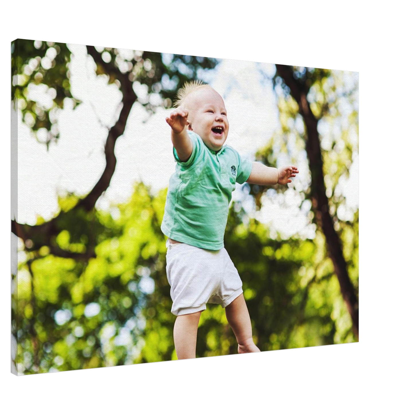 Familien Fotoleinwand Querformat 70x100cm dünner Rahmen minimalistisches Design - XXL Panorama Wanddekoration für imposante Einrichtung