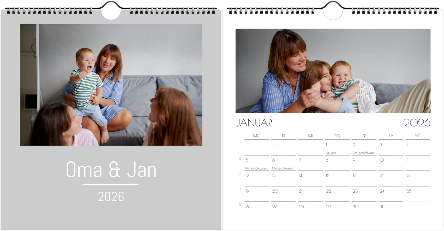 Ein Jahr voller Liebe – Fotokalender für Oma & Opa