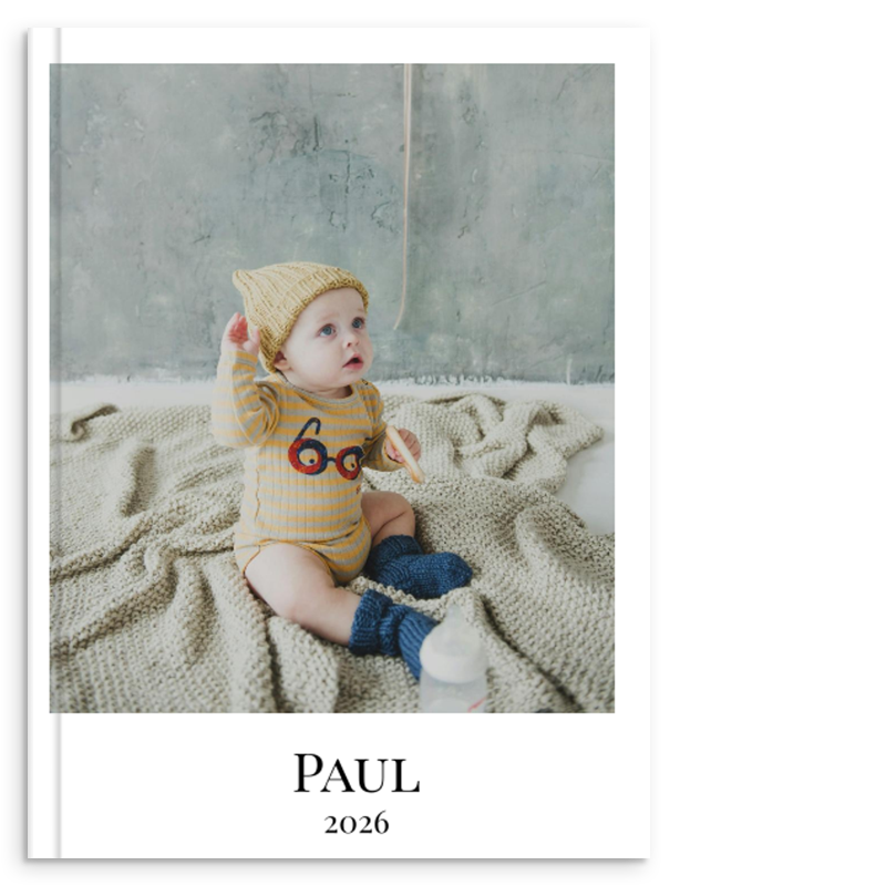 Hardcover Fotobuch 21x28 cm für Babyfotos und Kinderfotos - Frontseite