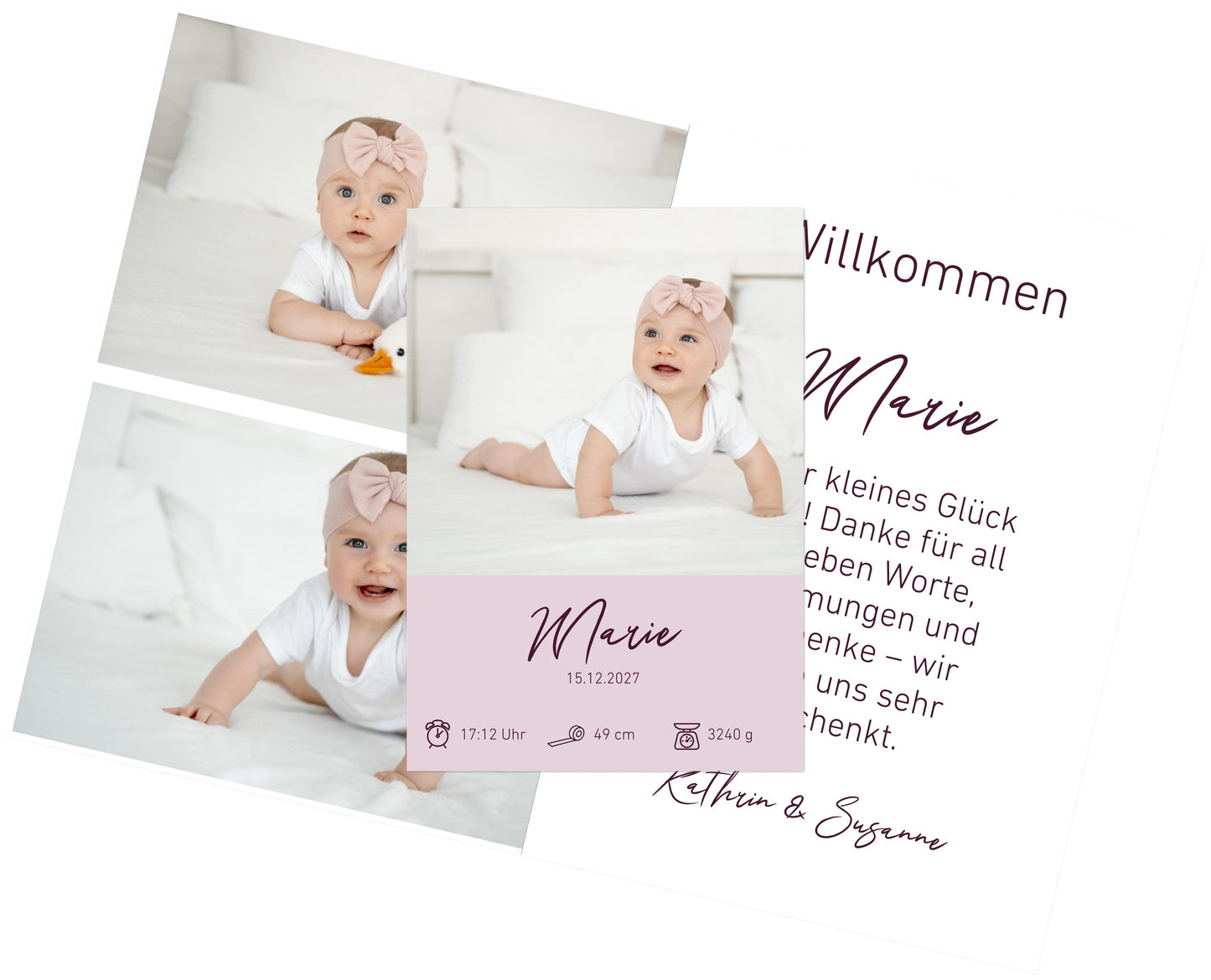 Familien Fotoleinwand Querformat Keine Veredlung dünner Rahmen minimalistisches Design - Stilvolle Wanddekoration