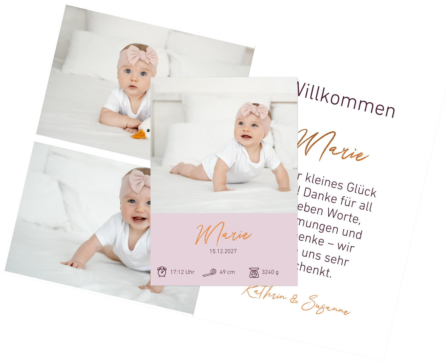 Familien Fotoleinwand Querformat Kupfer dünner Rahmen minimalistisches Design - Stilvolle Wanddekoration