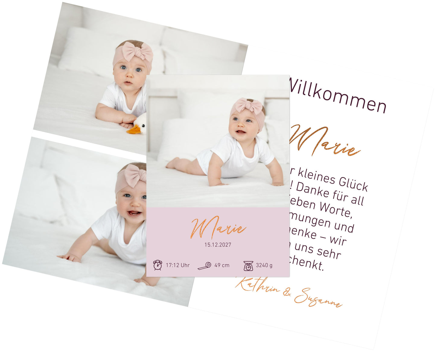 Familien Fotoleinwand Querformat Kupfer dünner Rahmen minimalistisches Design - Stilvolle Wanddekoration