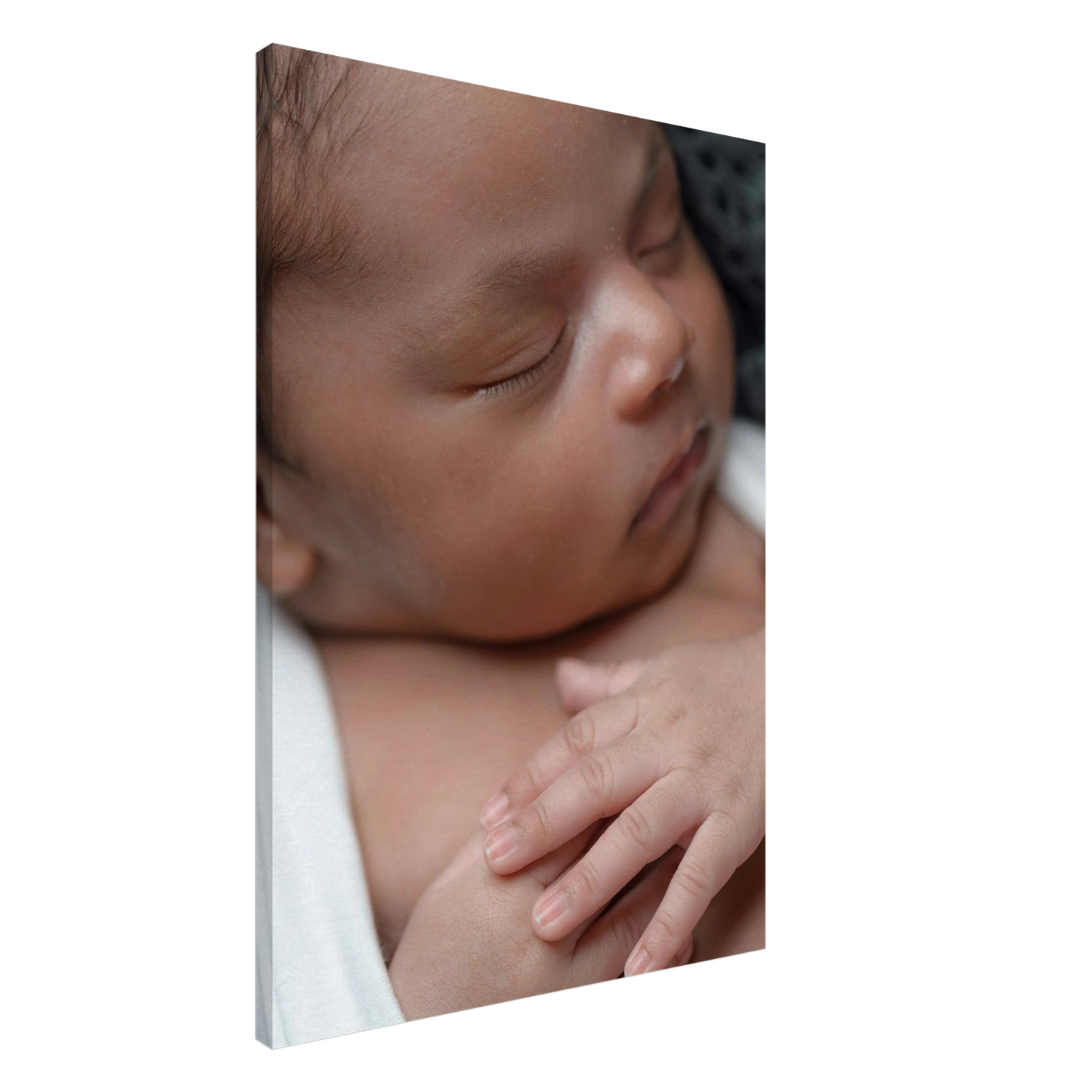 Baby Fotoleinwand Hochformat 70x100cm dicker Rahmen minimalistisches Design - XXL Wandkunst für große Wandflächen Premium