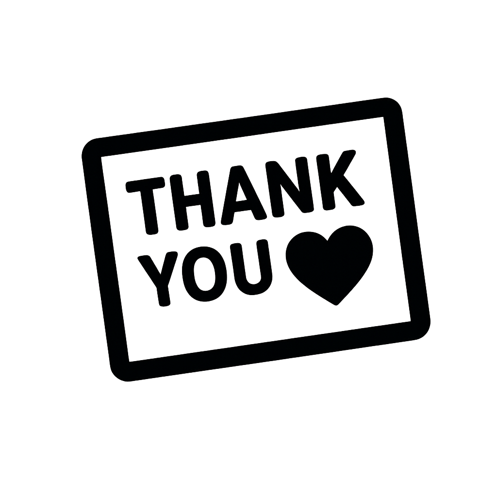Ein Icon von einer Dankeskarte