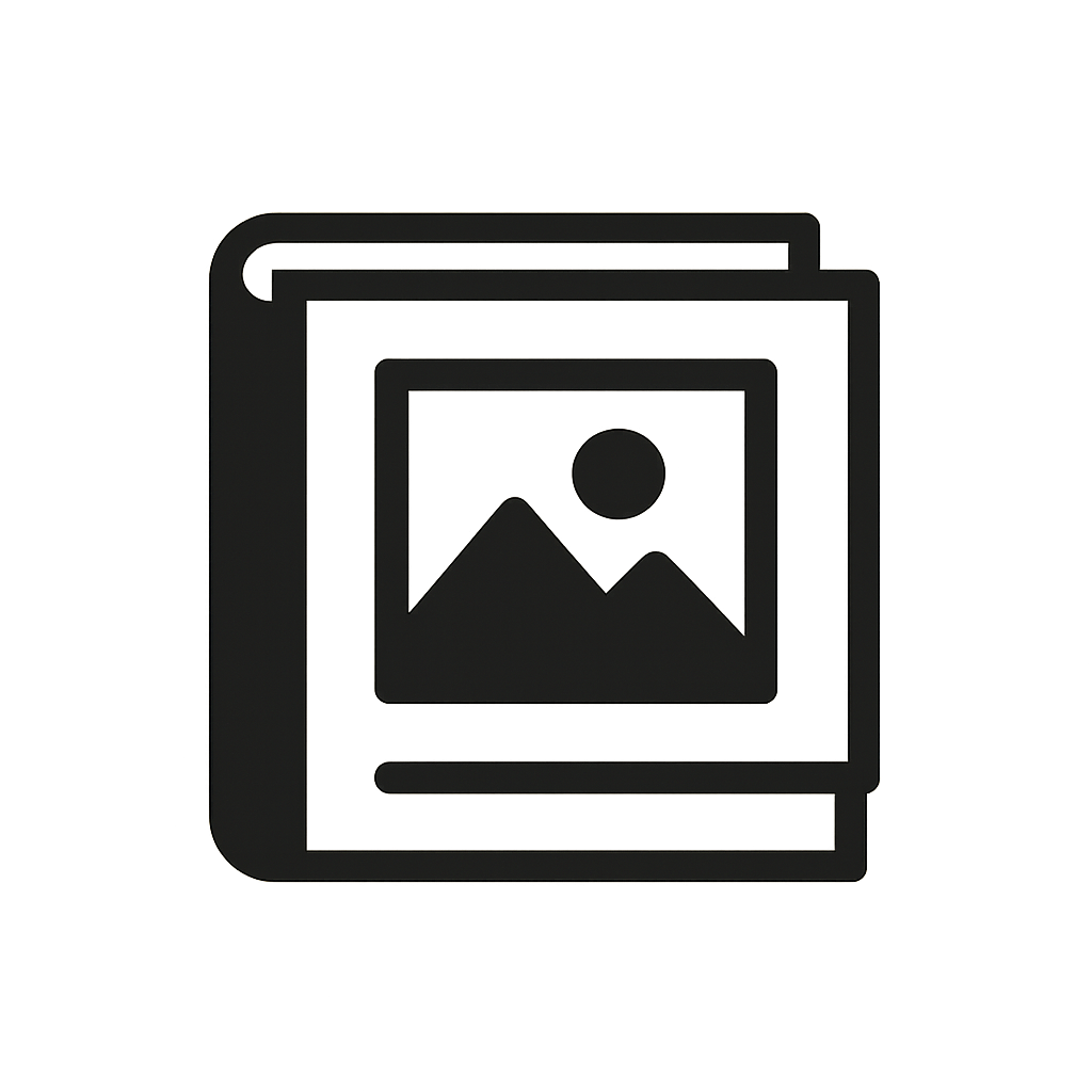 Ein Icon von einem Hardcover Fotobuch