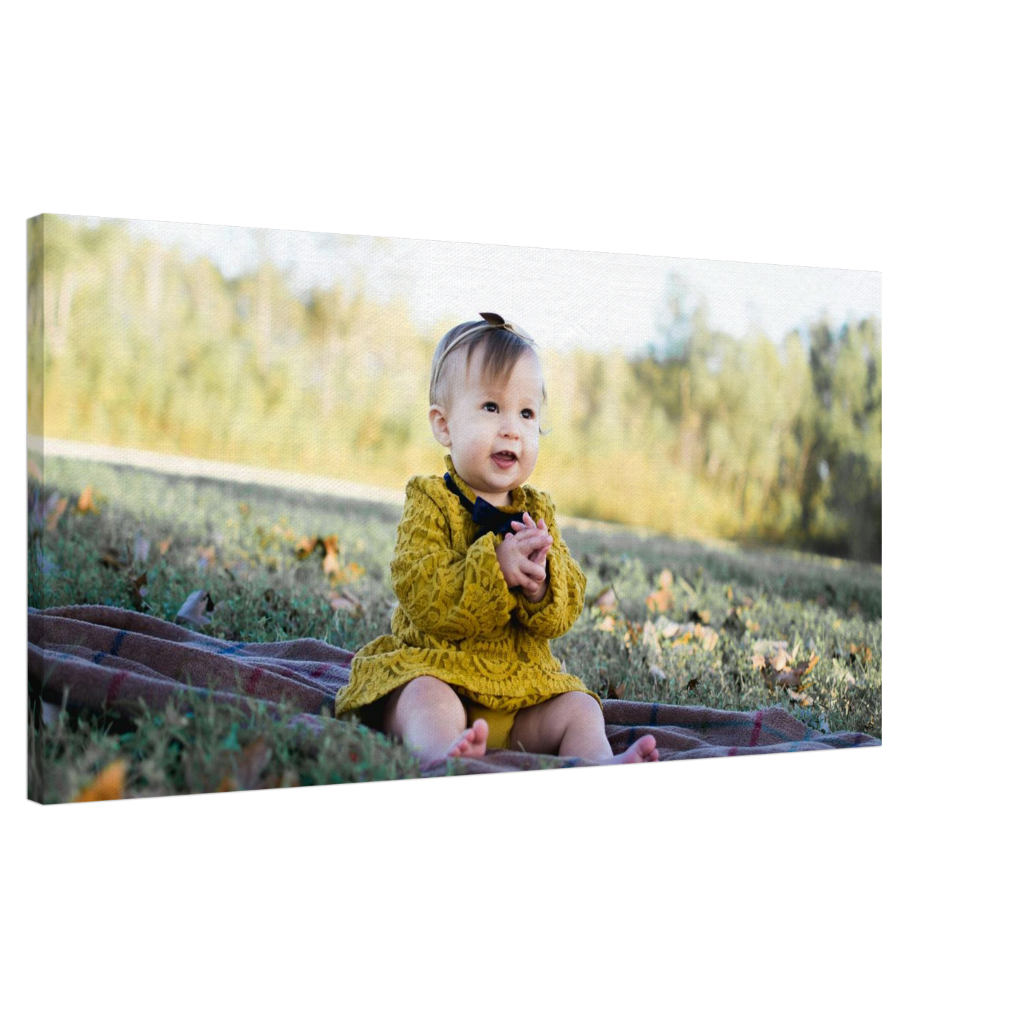 Familien Fotoleinwand Querformat 50x100cm dünner Rahmen minimalistisches Design - XXL Panorama Wandkunst für beeindruckende Wandgestaltung